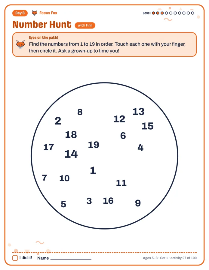 Number hunt page